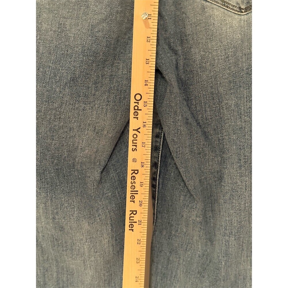 Judy Blue Jeans Womens Size M Blue High Rise Distressed Straight Crop - Picture 9 of 16